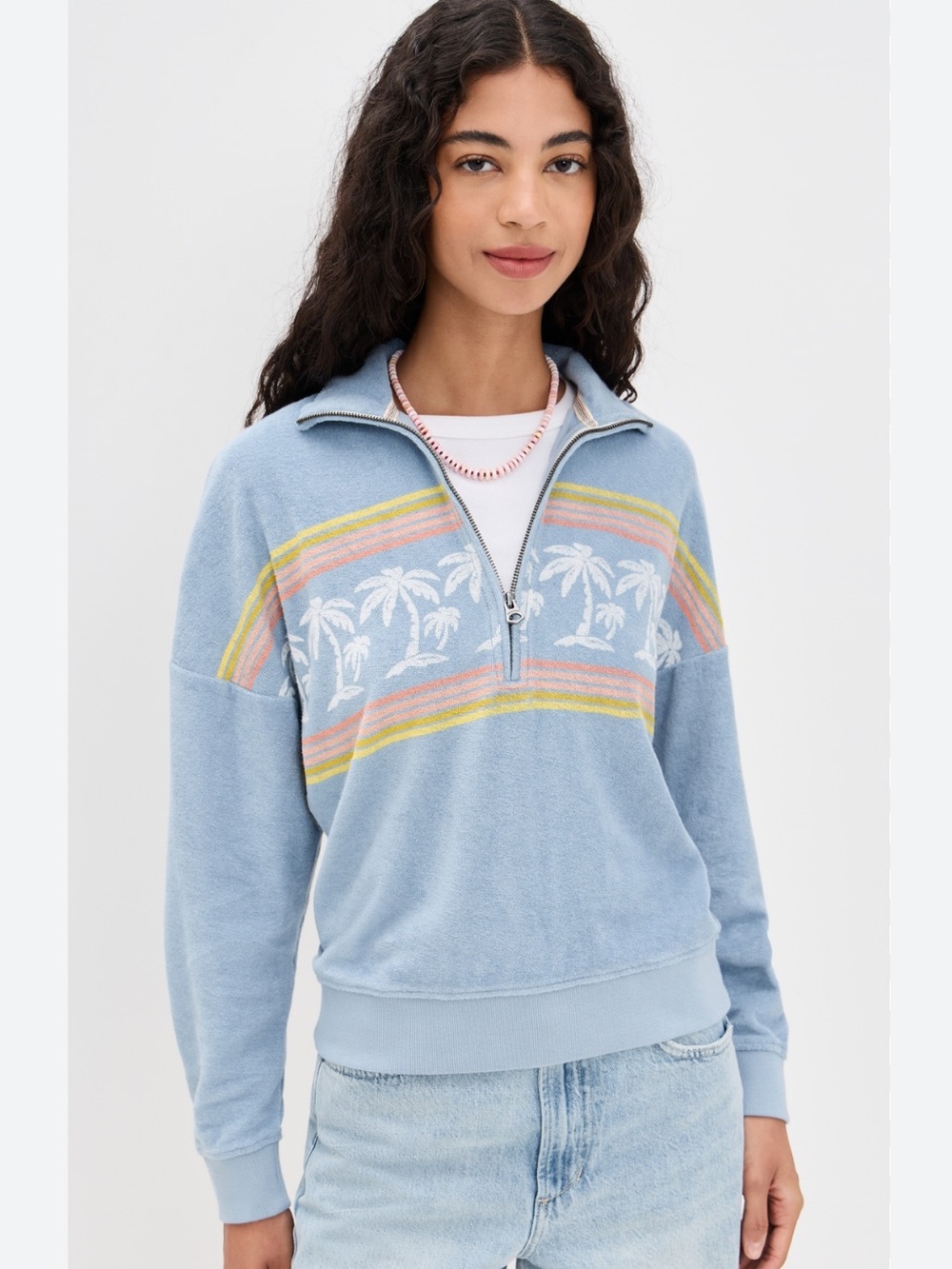 Faherty Cabana Towel Terry Quarter Zip